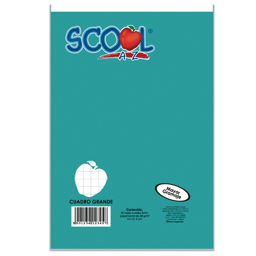 BLOCK T/ESQUELA CUADRO GRANDE 50H SCOOL