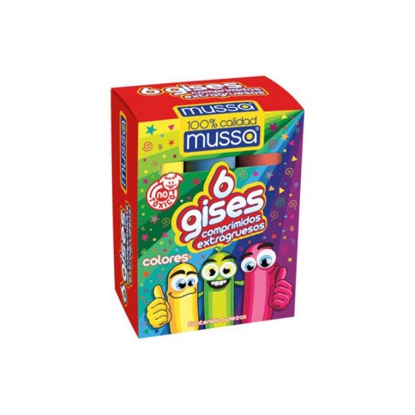 GISES C/06 COLORES MUSSA JUMBO EXTRAGRUESOS COMPRIMIDOS