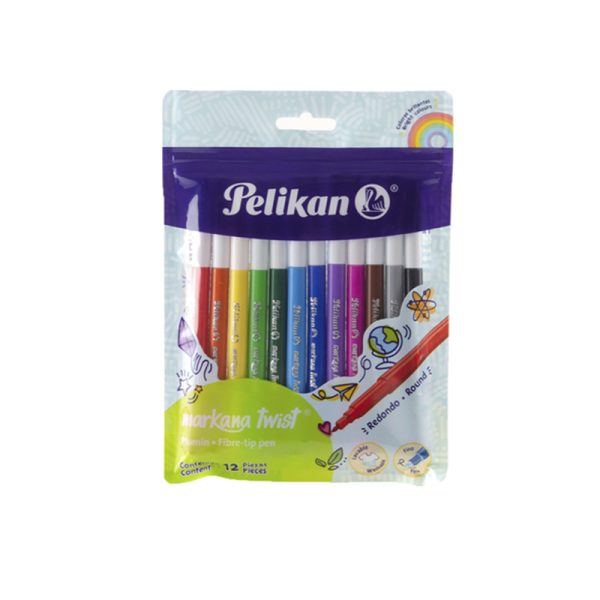 PLUMONES C/12 PELIKAN TWIST REDONDO