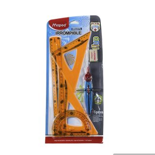 JUEGO DE GEOMETRIA C/COMPAZ MAPED FLEXIBLE FLUORECENTE