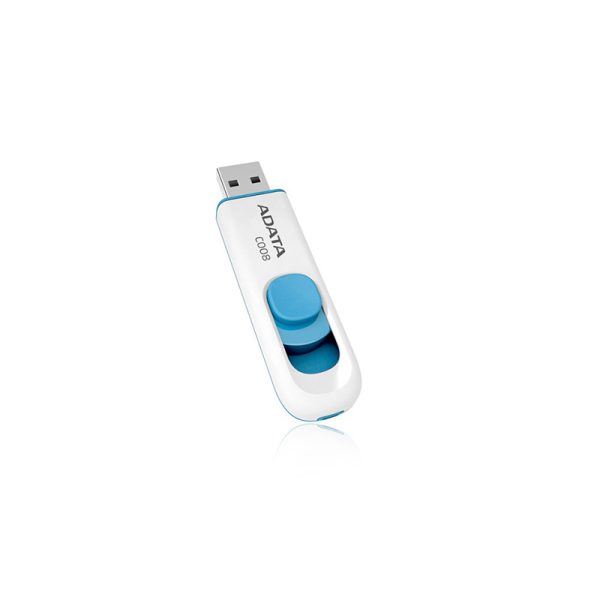 MEMORIA ADATA 64GB USB 2.0 C008 RETRACTIL BLANCO-AZUL - Image 2
