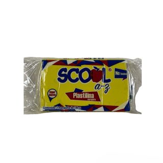 PLASTILINA BARRA AMARILLO 180GR SCOOL