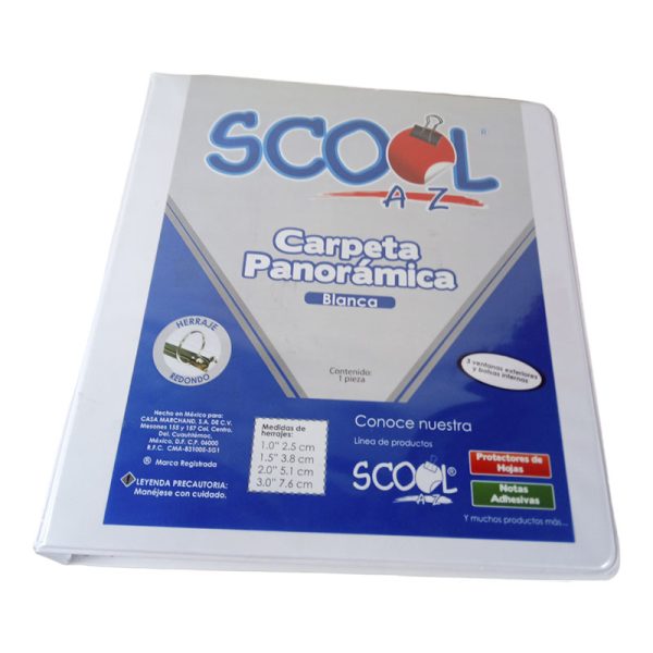 CARPETA ARGOLLAS 1" VINIL BCO SCOOL CAP APROX 200H - Image 3