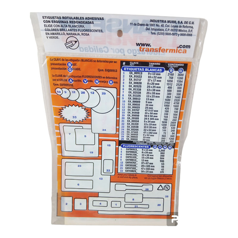 ETIQUETA ADHESIVA TRANSFER FLOURECENTE AMARILLO CIRCULO 13MM - Image 2