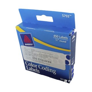 ETIQUETAS PERMANENTES REDONDAS COLOR AZUL OBSCURO DE 1/4" (0.63CM) DE DIÁMETRO 450 PZAS