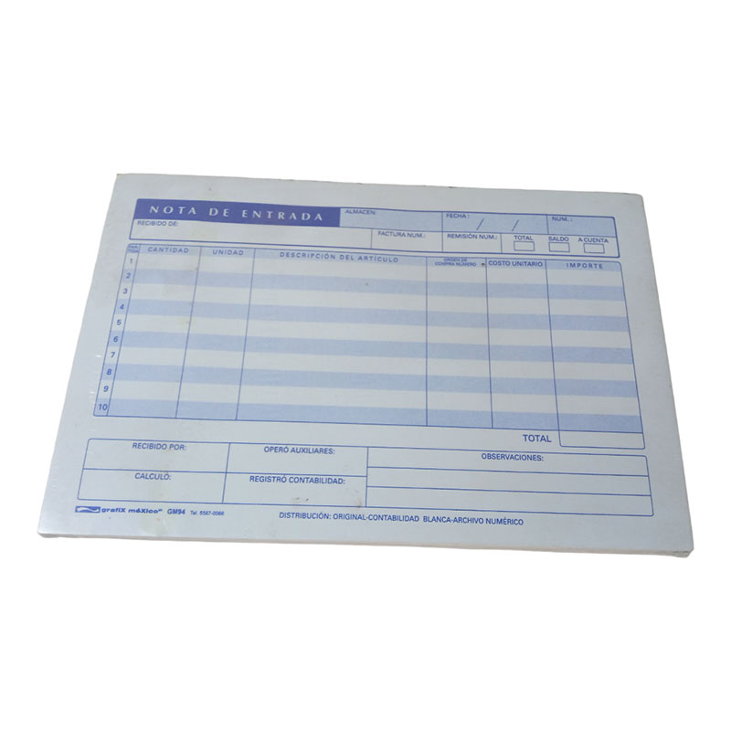 NOTA DE ENTRADA PAQ/3 BLOCKS 1/2 C/25 JGOS - Image 2