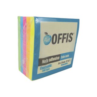 NOTA ADHESIVA OFFIS CUBO NEON 3*3" 400H
