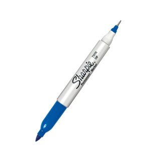PLUMON SHARPIE TWIN DOBLE PUNTA AZUL INDELEBLE