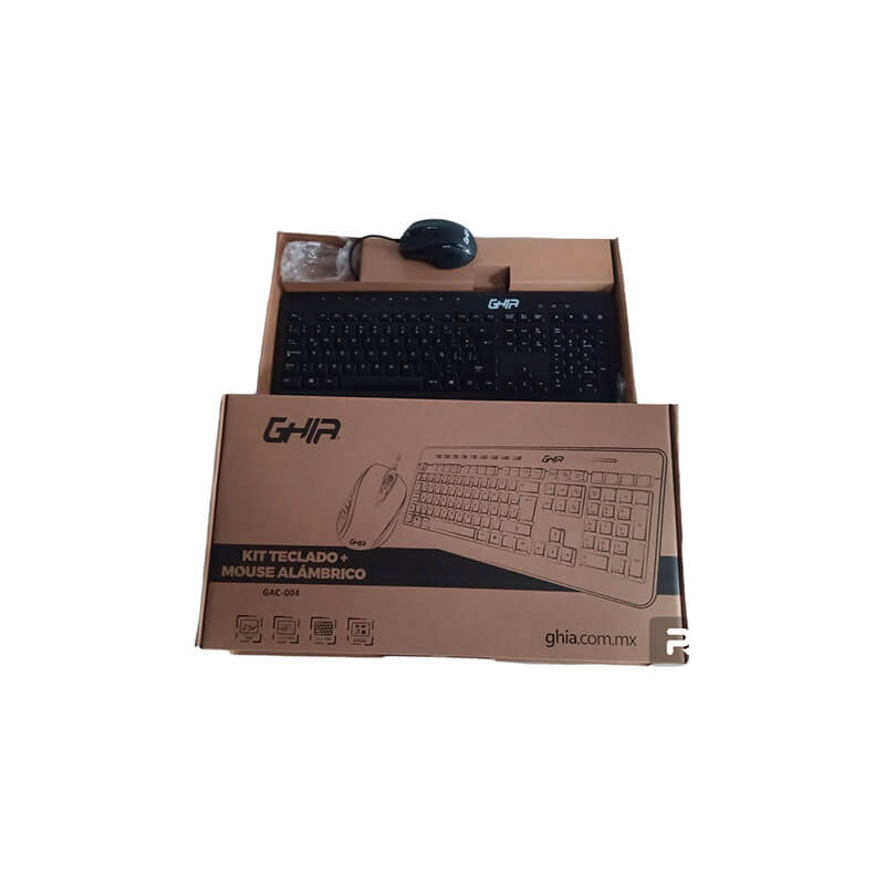 KIT TECLADO Y MOUSE ALAMBRICO USB GHIA GAC-004 NEGRO - Image 2