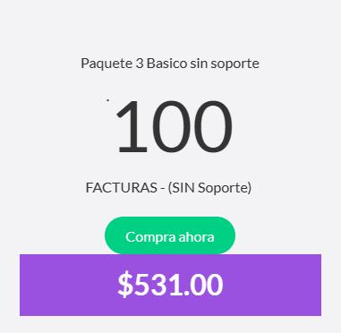 Paquete 3 Basico sin soporte . 100 FACTURAS - (SIN Soporte)