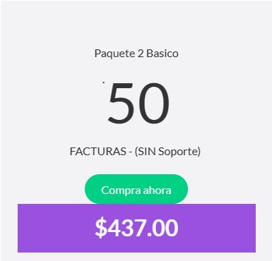 Paquete 2 Basico . 50 FACTURAS - (SIN Soporte)