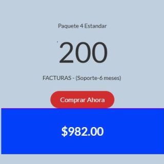 Paquete 4 Estandar . 200 FACTURAS - (Soporte-6 meses)