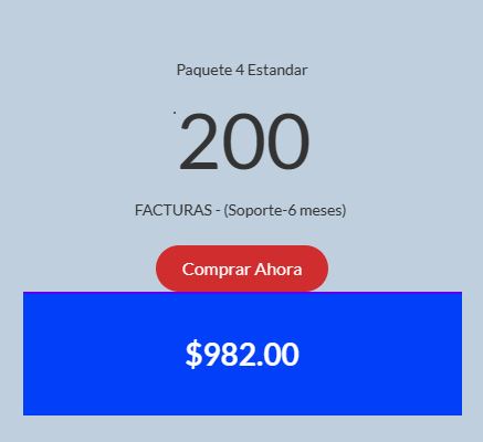 Paquete 4 Estandar . 200 FACTURAS - (Soporte-6 meses)