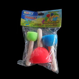 PINCELES DE ESPONJA PASCUA REDONDAS C/3 DIF TAMAÑO