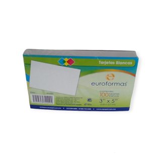 TARJETA Bristol BIBLIOGRAFICA BCA 3*5 EUROMAC C/100, 7*12CM